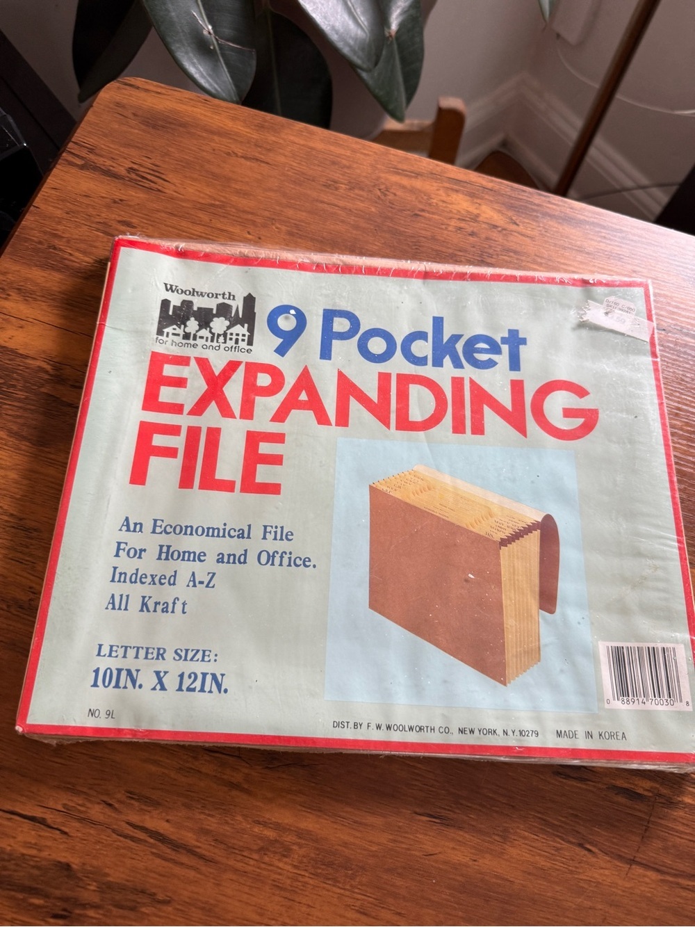 9 Pocket Expanding File - Kraft Brown vintage